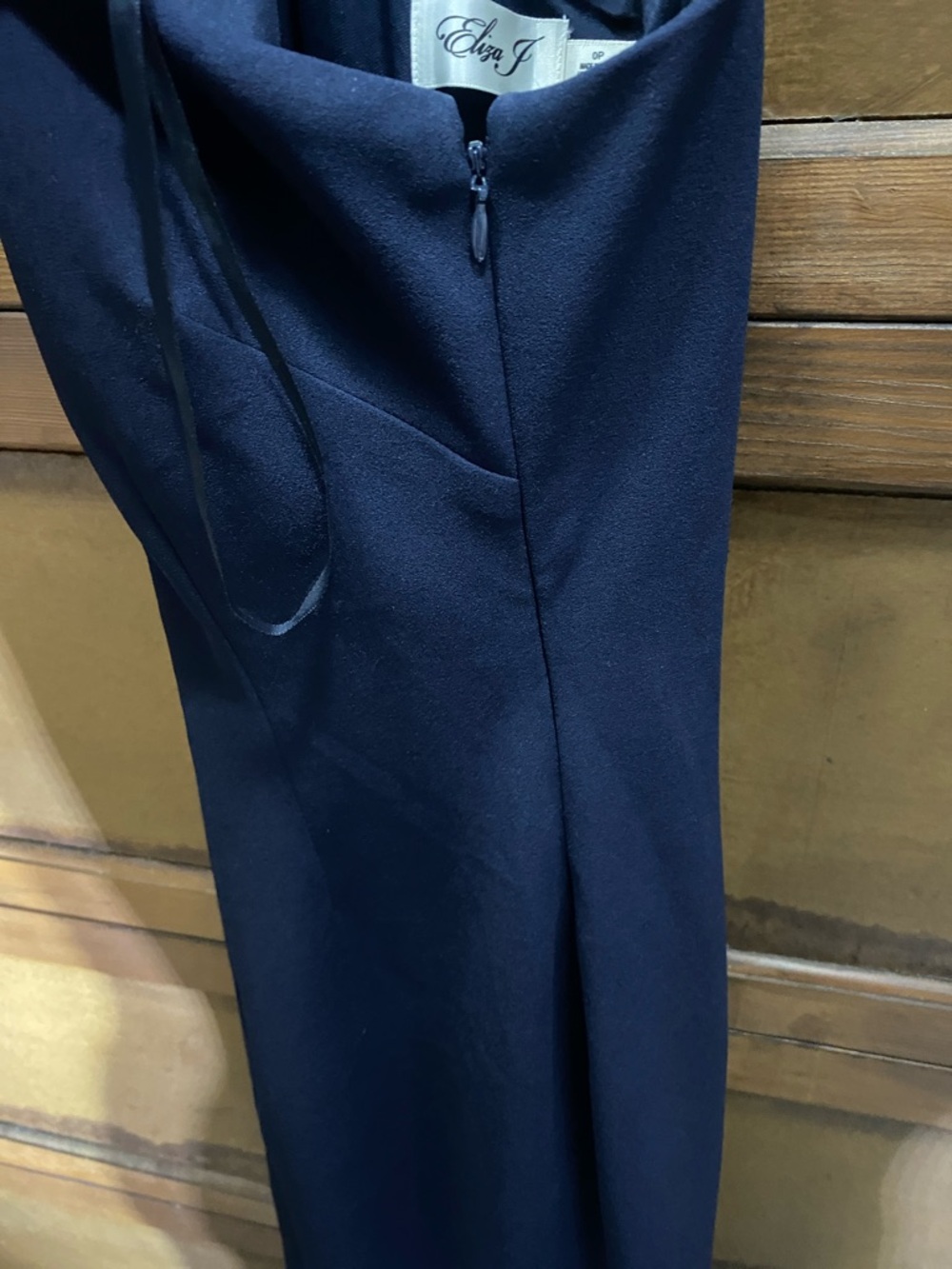 Eliza J Blue one shoulder dress with bow size 0P - Picture 7 of 10